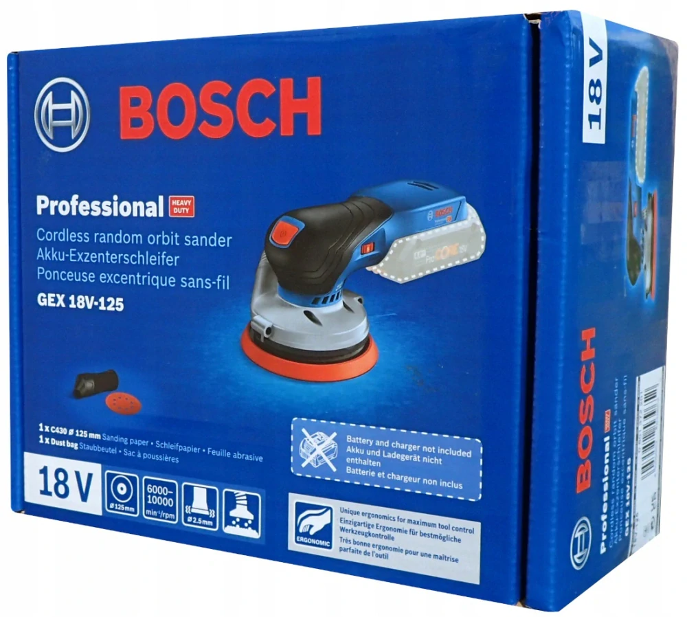 BOSCH GEX 18V-125 0 601 372 201