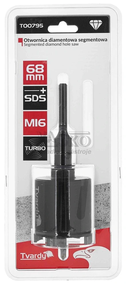 Diamantová korunka 68 mm SDS+ so stredovým vrtákom