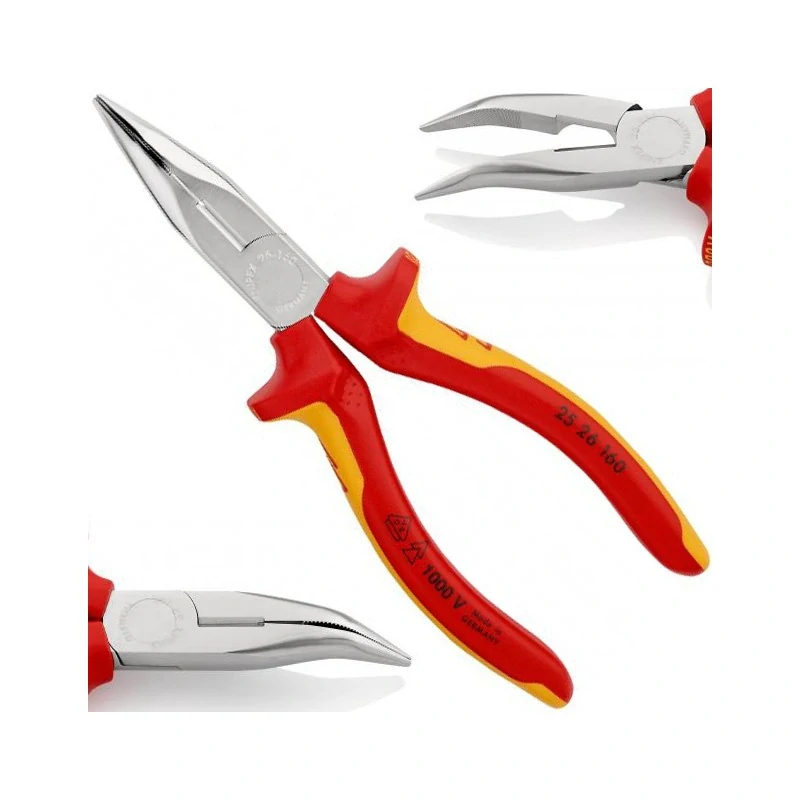 Kliešte pologuľaté s bočným cvikom VDE KNIPEX 2526160