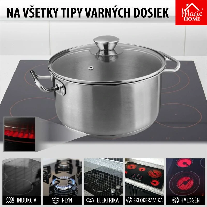 Nerezový hrniec MagicHome Chloe, 24cm, 5,5 litrov
