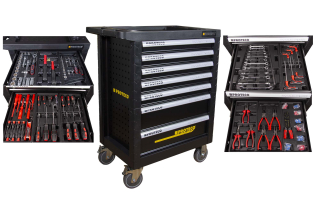 Dielenský vozík 7 zásuviek s 253 ks náradia