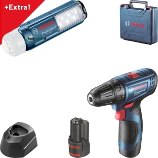 BOSCH GSR 120-LI set + GLI 12V-300