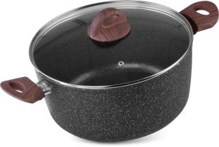 Hrniec MagicHome, 28cm, 5,9 lit., s pokrievkou, Black Marble Line