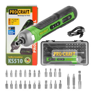 Aku skrutkovač PROCRAFT KS510